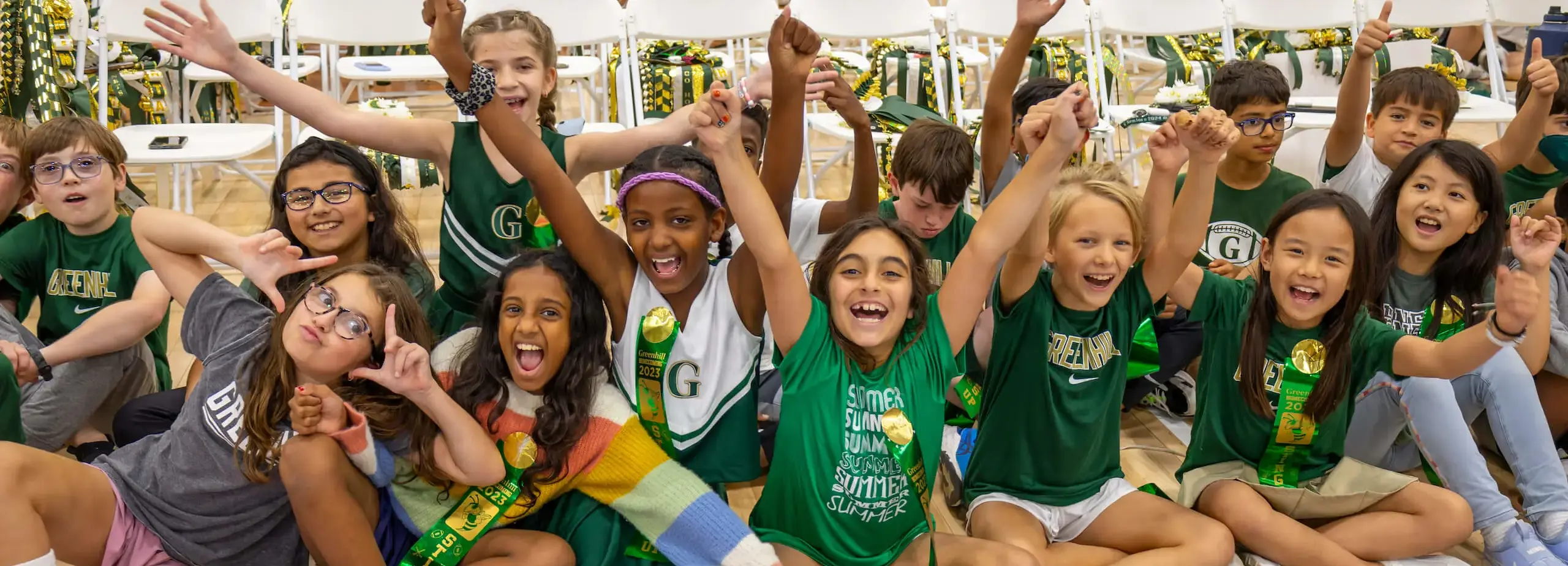 Group of Greenhill students at pep rally